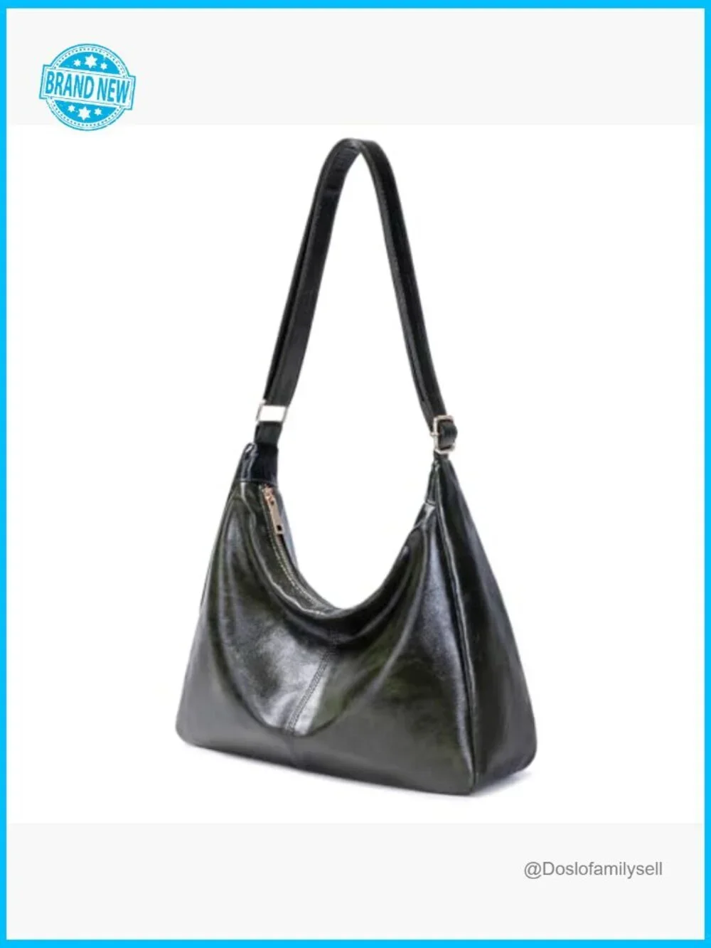 Foldable Vegan Leather Hobo Bag Tote Large Capacity Shoulder Crossbody